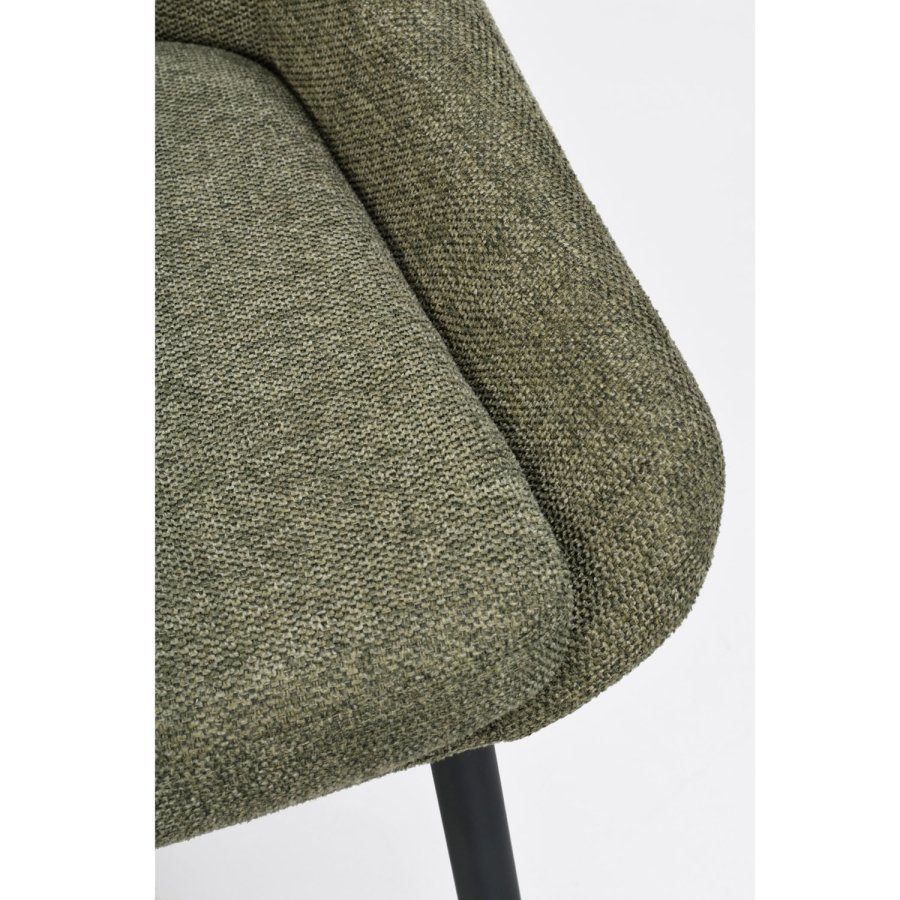 ROWICO Sierra spisebordstol - grnn polyester og svart metall