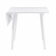 ROWICO Lotta Esstisch - weiß mit Klappe, quadratisch (80x80+25) 