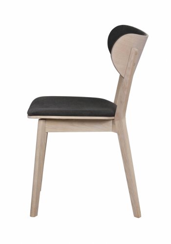 ROWICO Kato spisebordsstol - hvidpigmenteret eg og mrkegrt stof