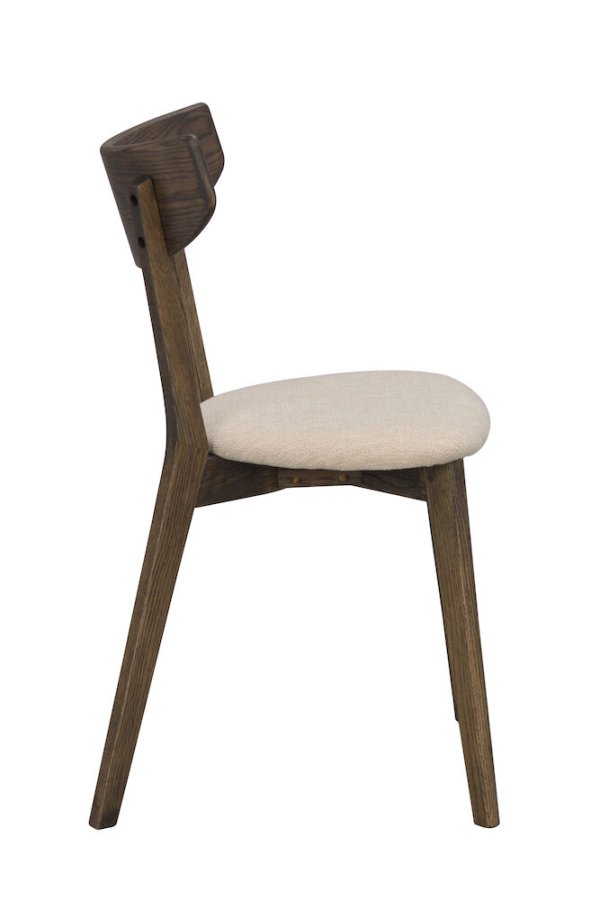 ROWICO Ami spisebordsstol - beige stof og brun eg