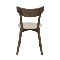 Ami Spisebordsstol - Beige Stof og Brun Eg