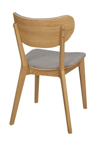 ROWICO Kato spisebordsstol - lysegr stof og natur egetr 