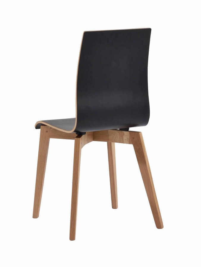 ROWICO Gracy Esszimmerstuhl - schwarzes Laminat/lackierte Eiche