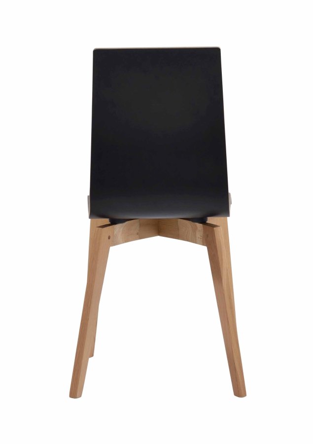 ROWICO Gracy Esszimmerstuhl - schwarzes Laminat/lackierte Eiche