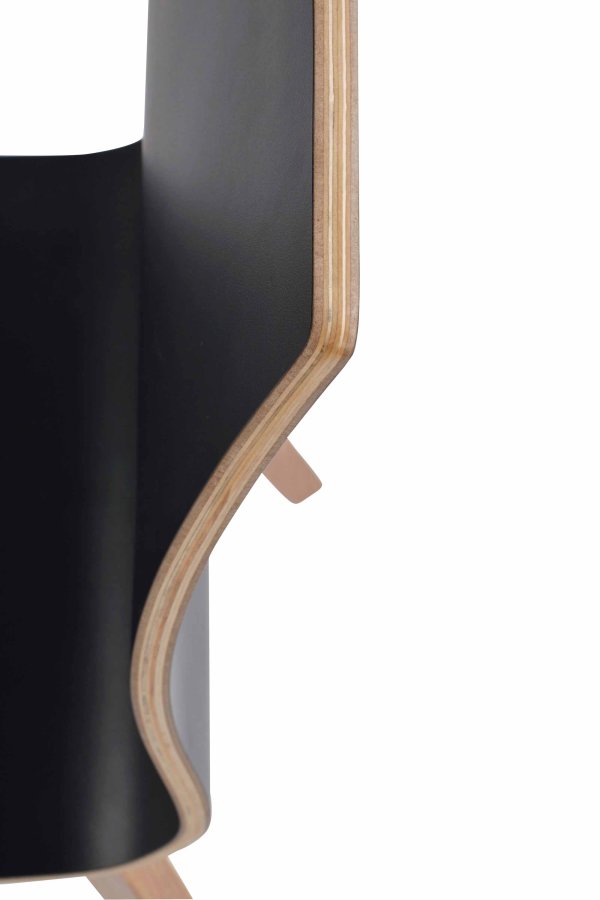 ROWICO Gracy Esszimmerstuhl - schwarzes Laminat/lackierte Eiche