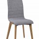 ROWICO Gracy Esszimmerstuhl - hellgrauer Stoff/lackierte Eiche