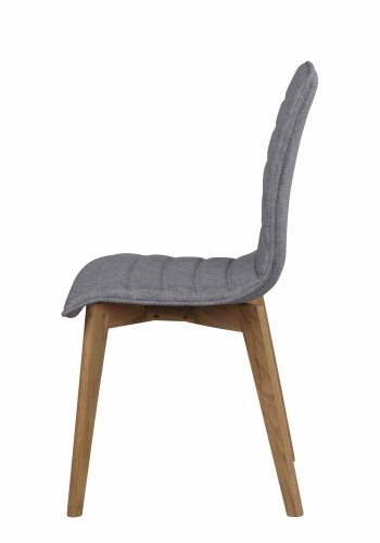 ROWICO Gracy Esszimmerstuhl - hellgrauer Stoff/lackierte Eiche