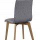 ROWICO Gracy Esszimmerstuhl - hellgrauer Stoff/lackierte Eiche