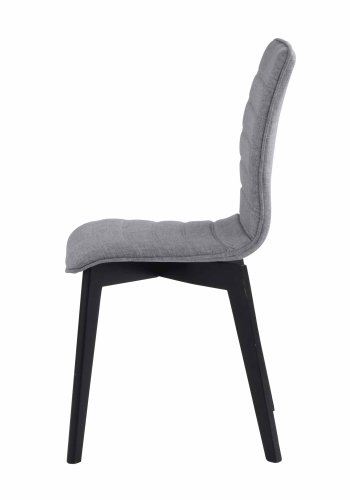 ROWICO Gracy spisestol - lys grtt stoff/svart lakkert eik