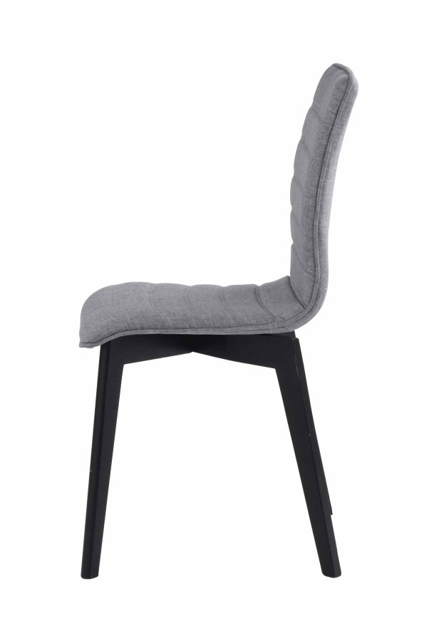 ROWICO Gracy spisestol - lys grtt stoff/svart lakkert eik