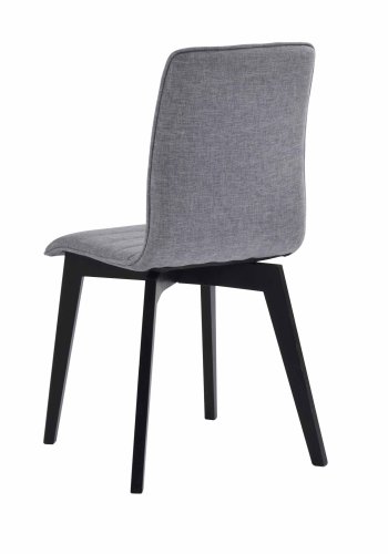 ROWICO Gracy spisestol - lys grtt stoff/svart lakkert eik
