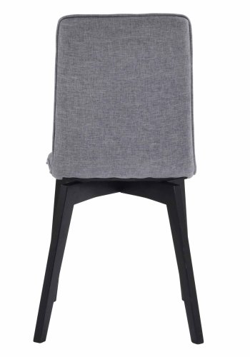 ROWICO Gracy spisestol - lys grtt stoff/svart lakkert eik