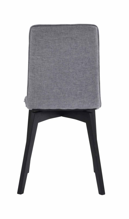 ROWICO Gracy spisestol - lys grtt stoff/svart lakkert eik