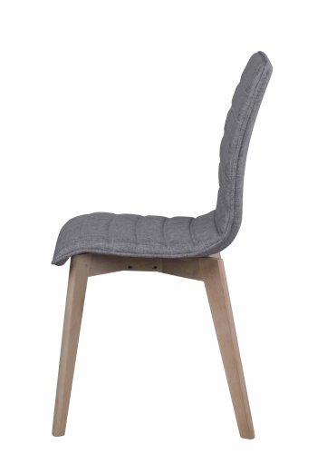 ROWICO Gracy spisestol - lys grtt stoff/hvitpigmentert eik