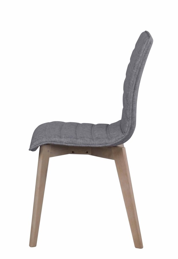 ROWICO Gracy spisestol - lys grtt stoff/hvitpigmentert eik