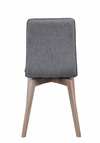 ROWICO Gracy spisestol - lys grtt stoff/hvitpigmentert eik