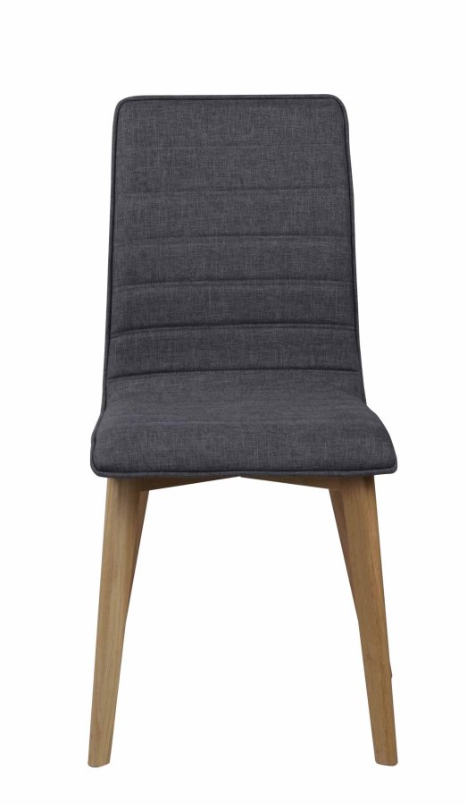 ROWICO Gracy spisestol - mrkegrtt stoff/lakkert eik