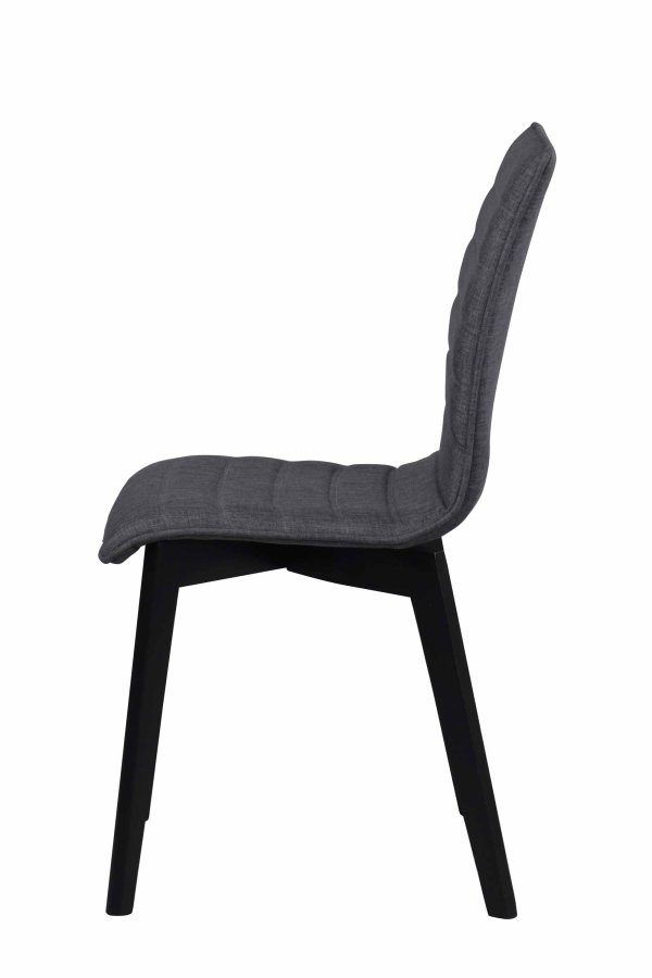 ROWICO Gracy spisebordsstol - mrkegrt stof/sortlakeret eg