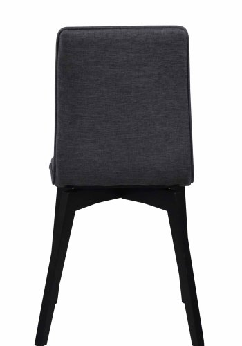 ROWICO Gracy spisebordsstol - mrkegrt stof/sortlakeret eg