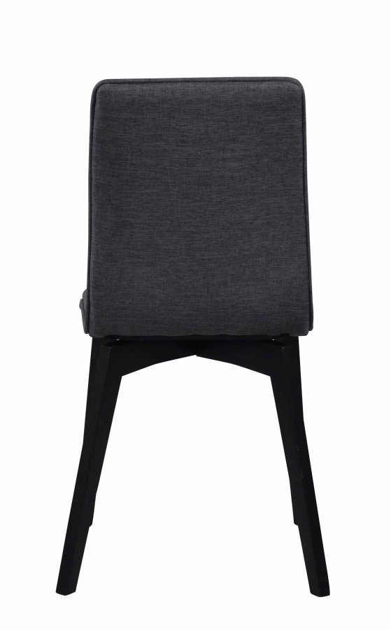 ROWICO Gracy spisebordsstol - mrkegrt stof/sortlakeret eg