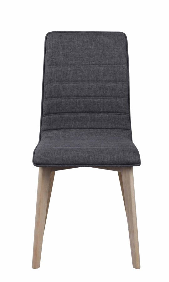 ROWICO Gracy spisebordsstol - mrkegrt stof/hvidpigmenteret eg