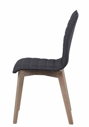 ROWICO Gracy spisebordsstol - mrkegrt stof/hvidpigmenteret eg