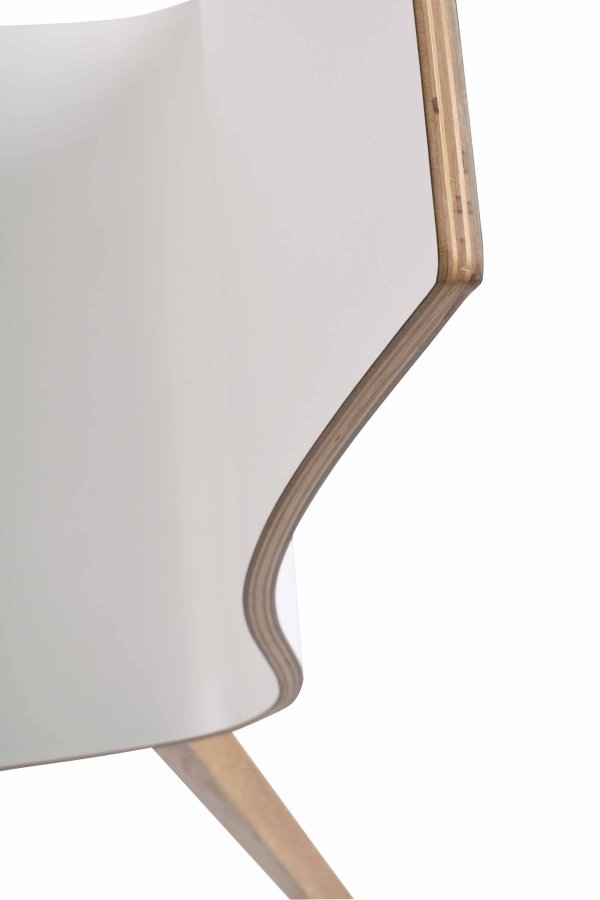 ROWICO Gracy spisestol - hvit laminat/eik 