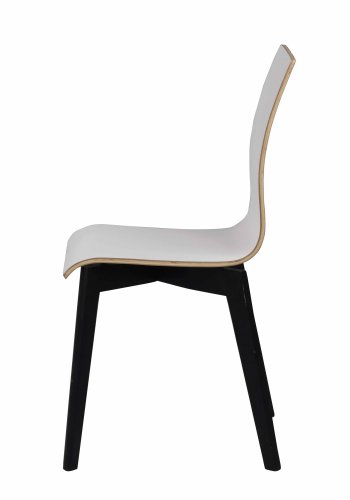 ROWICO Gracy spisebordsstol - hvid laminat/sort eg 