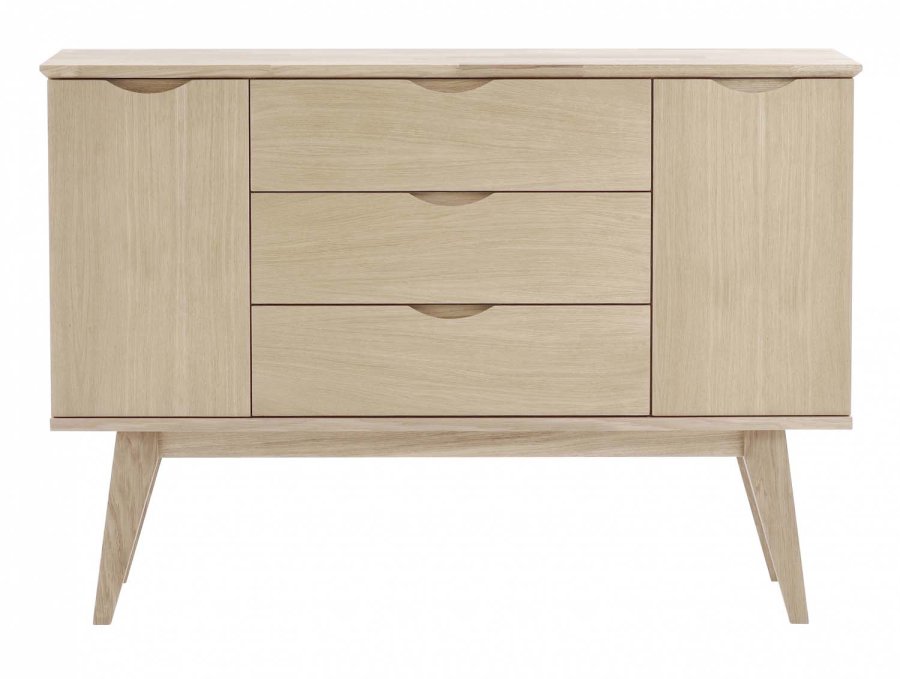 ROWICO Filippa sknk, m. 2 lger og 3 skuffer - hvidolieret egefinér og eg