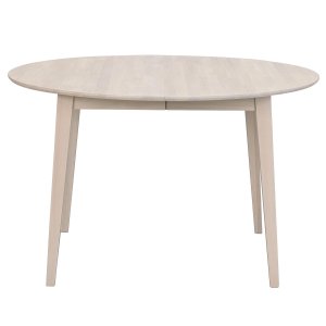 ROWICO Filippa spisebord, inkl. tillgsplade - hvidpigmenteret egetr (120(165)x120)