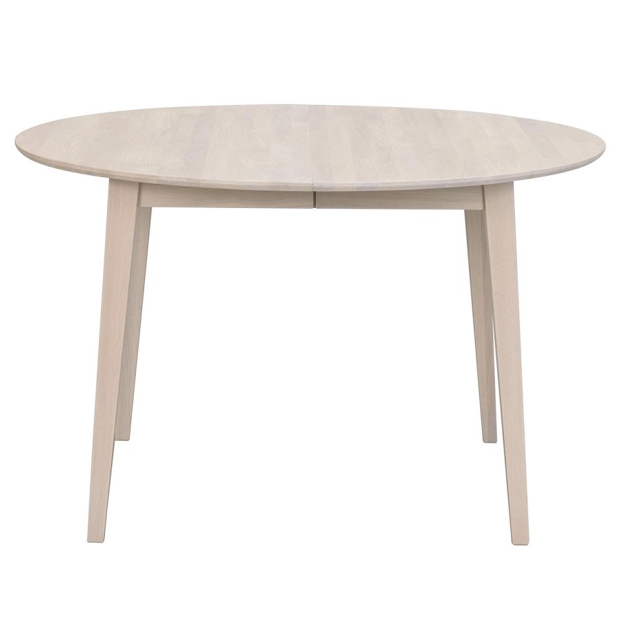 ROWICO Filippa spisebord, inkl. tillgsplade - hvidpigmenteret egetr (120(165)x120)