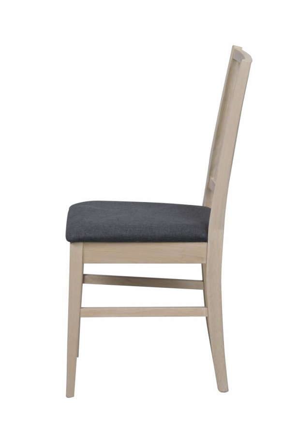 ROWICO Filippa spisebordsstol - hvidpigmenteret eg/gr stofhynde