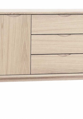 ROWICO Filippa sknk, m. 3 lger og 3 skuffer - hvidpigmenteret egefinér og eg