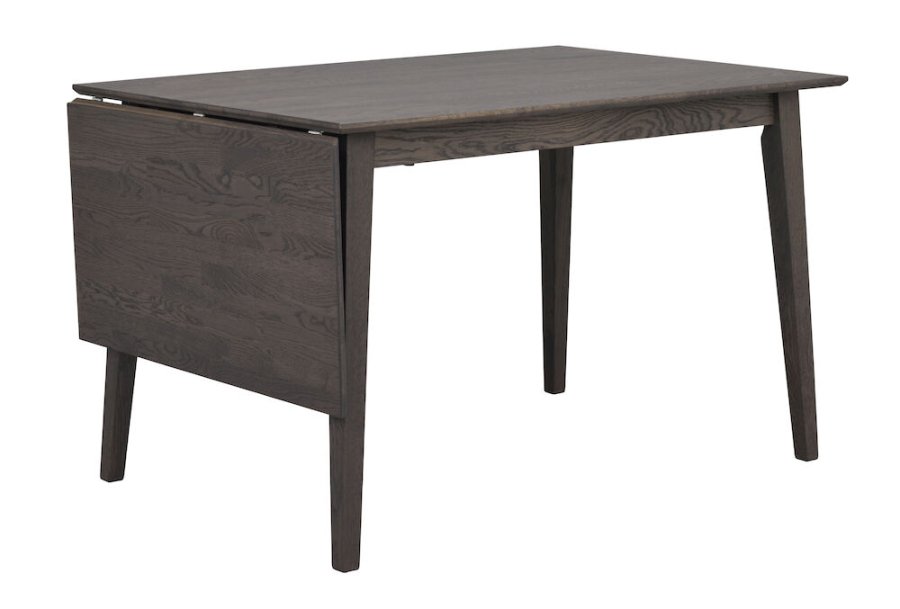 ROWICO Filippa klapbord, kvadratisk - mrkebrun eg (120(+45)x80)