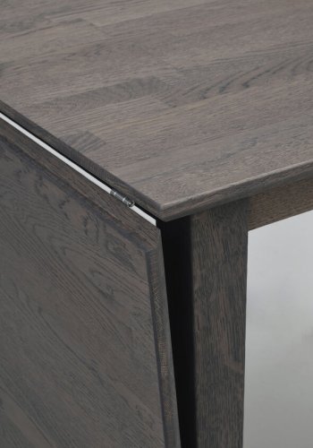 ROWICO Filippa klapbord, kvadratisk - mrkebrun eg (120(+45)x80)