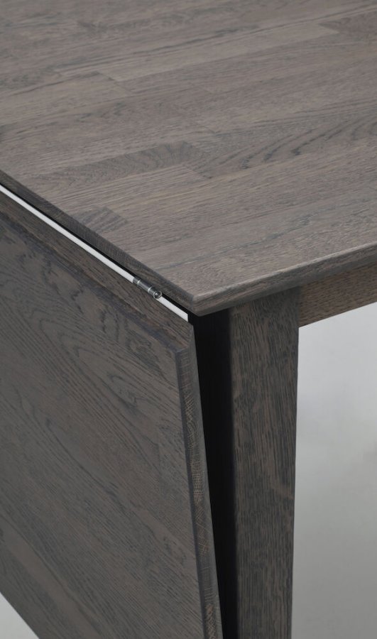 ROWICO Filippa klapbord, kvadratisk - mrkebrun eg (120(+45)x80)