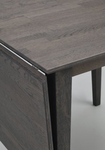 ROWICO Filippa klapbord, kvadratisk - mrkebrun eg (80(+45)x80)