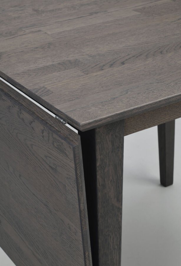 ROWICO Filippa klapbord, kvadratisk - mrkebrun eg (80(+45)x80)