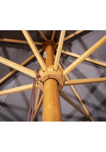 VENTURE DESIGN Naxos Sonnenschirm 3 m – Naturholz und schwarzes Polyester 