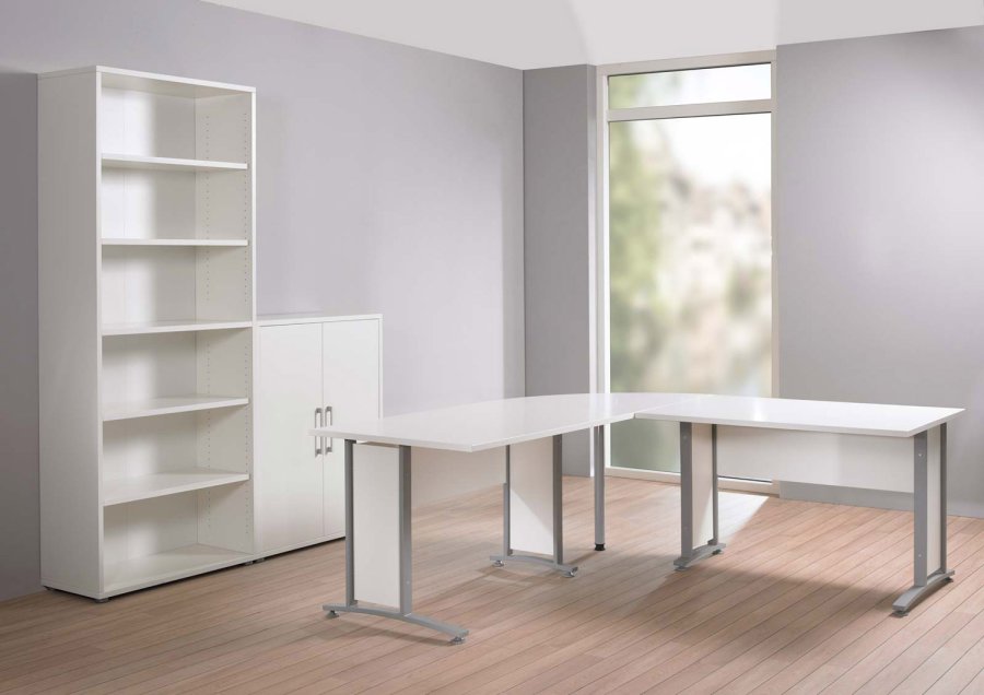 
TVILUM prima skænk - hvidt træ, laminat, 2 låger
