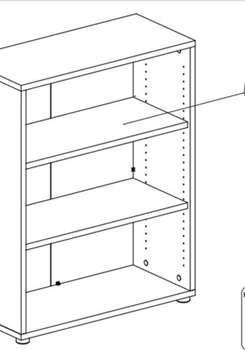 
TVILUM prima skænk - hvidt træ, laminat, 2 låger
