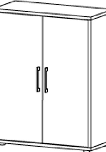 
TVILUM prima skænk - egestruktur træ, 2 låger
