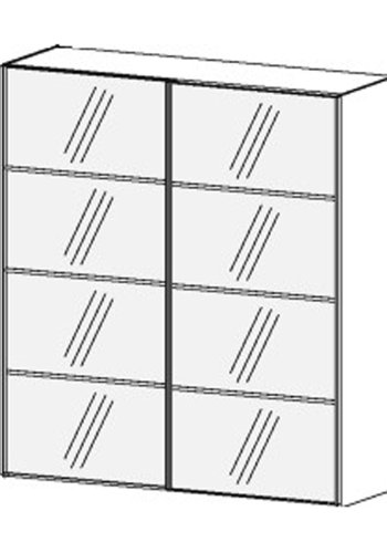 TVILUM Verona skjutdrrsgarderob - spegelglas och vitt tr, 2 skjutdrrar
