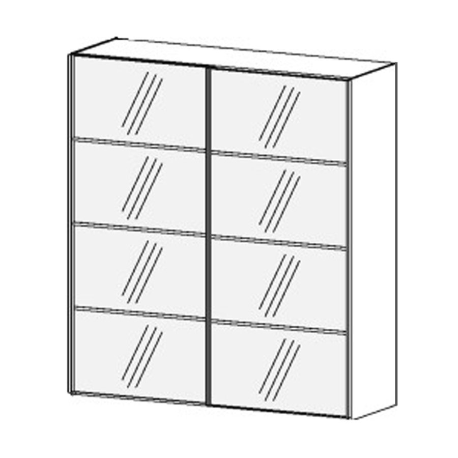 TVILUM Verona skjutdrrsgarderob - spegelglas och vitt tr, 2 skjutdrrar