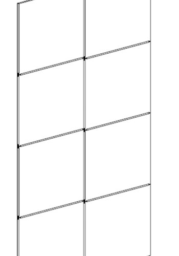 
TVILUM VERONA skydedørsskab - hvidt træ, 2 smalle skydedøre
