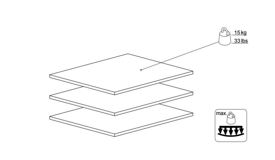 TVILUM Verona skjutdrrsskp - vit komposittr, 2 smala skjutdrrar med hyllor