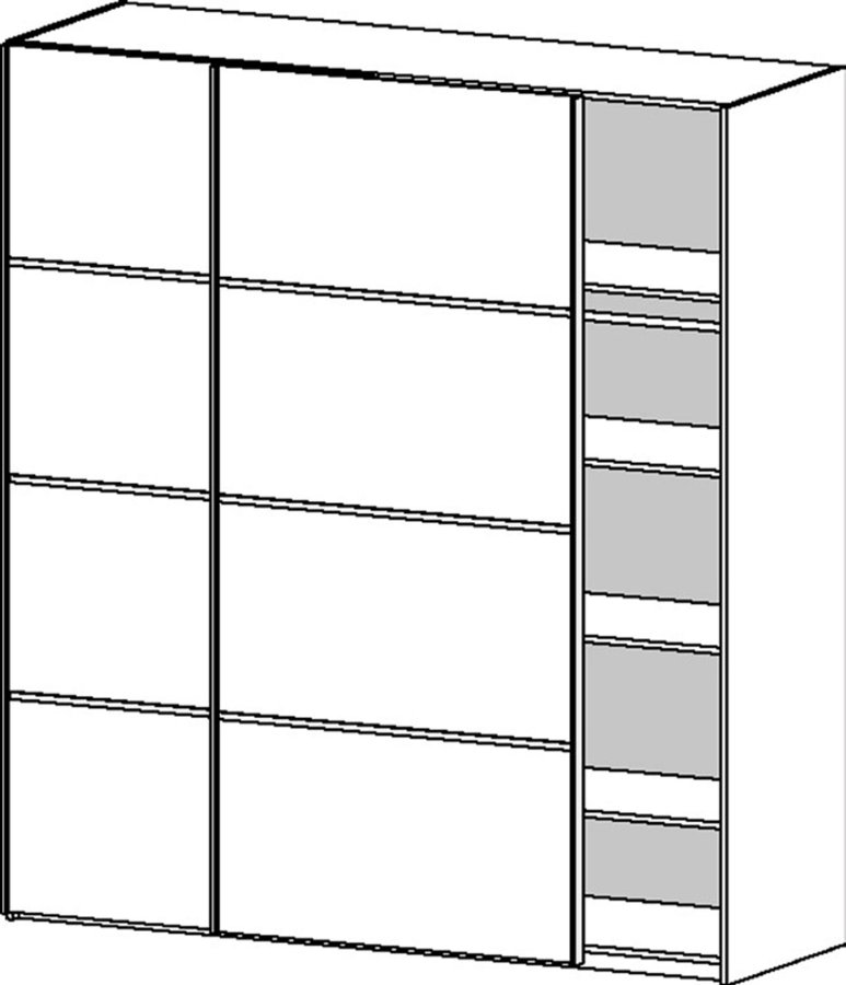 
TVILUM Verona garderobeskab - hvid laminat, 2 skydedøre med hylder
