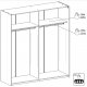 
TVILUM Verona garderobeskab - hvid laminat, 2 skydedøre med hylder
