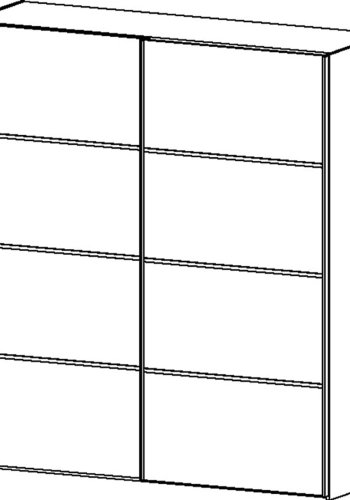 
TVILUM verona garderobeskab - hvid træ, 2 skydedøre
