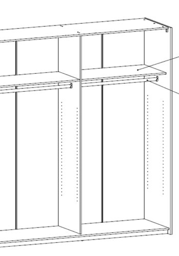 
TVILUM verona garderobeskab - hvid træ, 2 skydedøre
